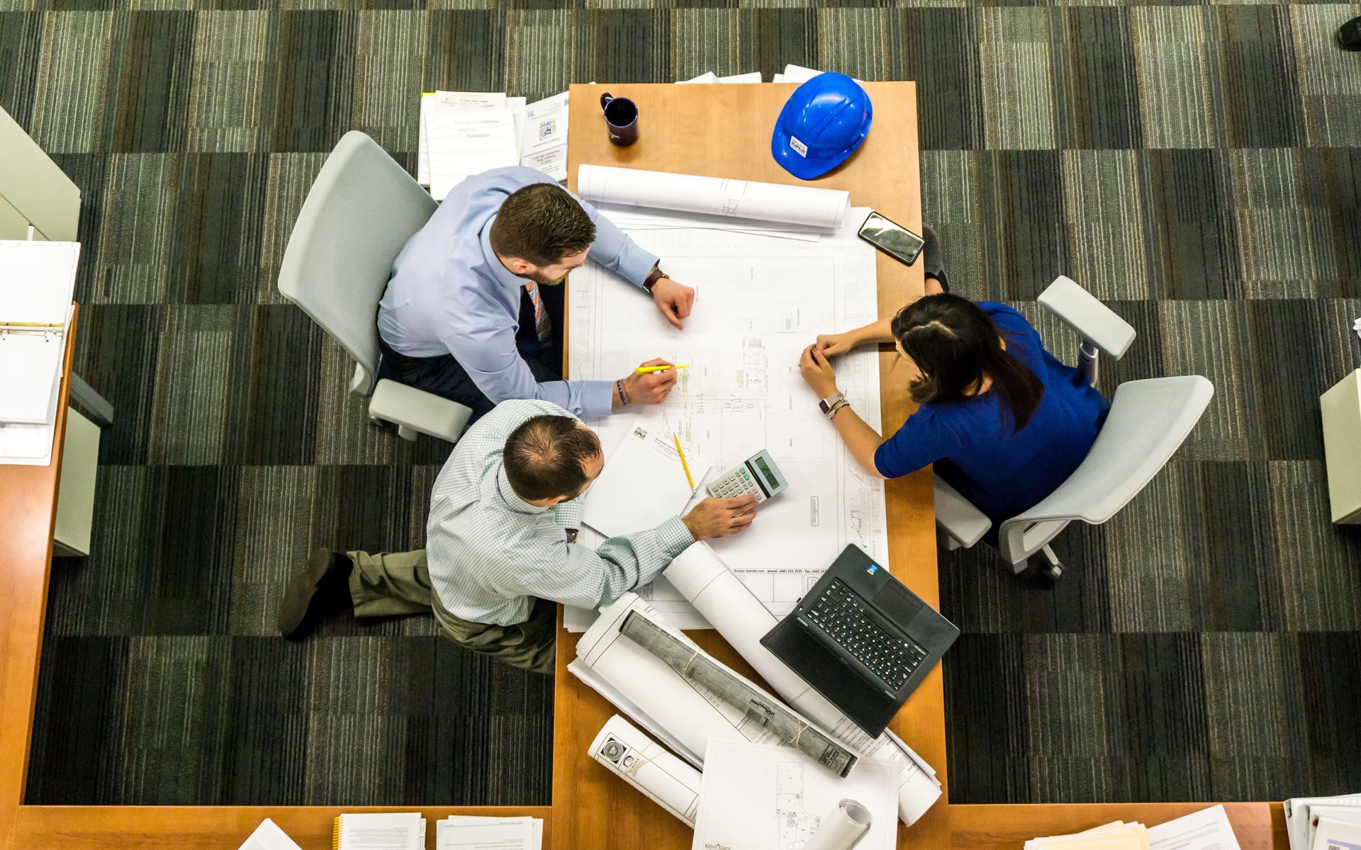 office meeting from above